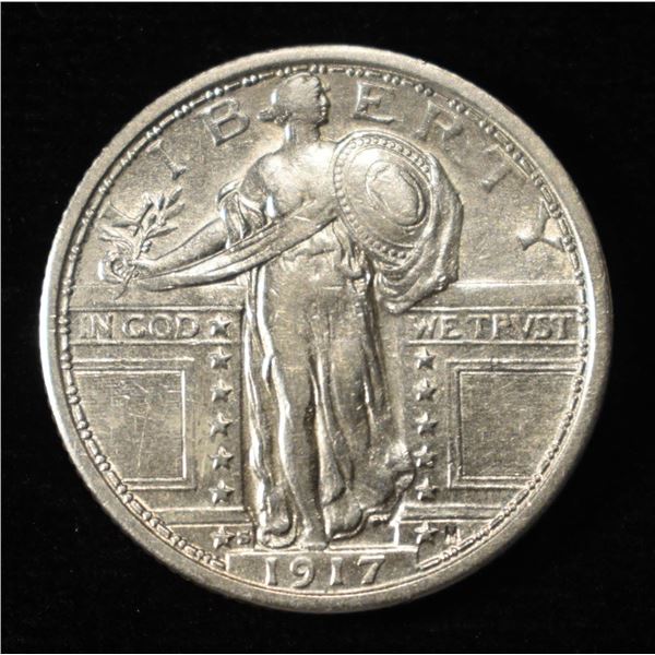 1917-S T-1 STANDING LIBERTY QUARTER AU