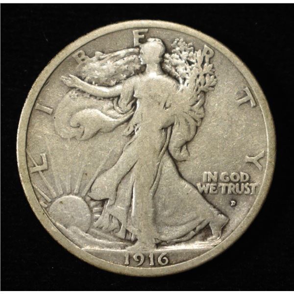 1916-D WALKING LIBERTY HALF FINE
