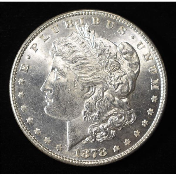 1878 8TF MORGAN DOLLAR CH/GEM BU