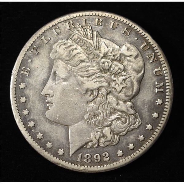 1892-CC MORGAN DOLLAR XF