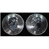 Image 2 : (2) 2022 1 OZ .9999 SILVER CANADA MAPLE ROUNDS