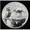 Image 1 : 2024 2 OZ .9999 SILVER AUSTRALIA WILDLIFE ROUND