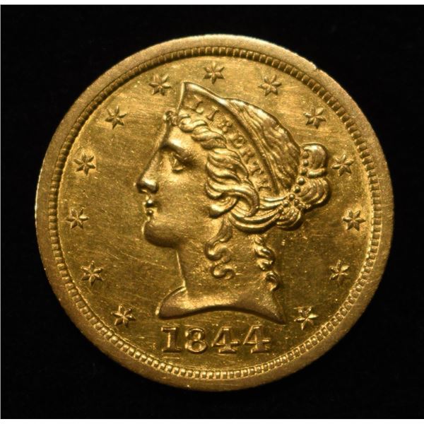1844-O $5 GOLD BU