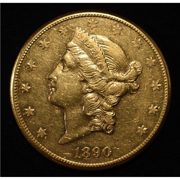 1890-CC $20 GOLD BU PL