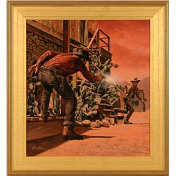 Morton Kunstler, oil on board