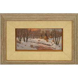 Ted Long, oil on board