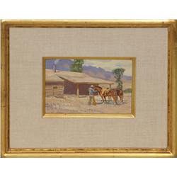 Mel Fillerup, oil on board