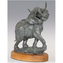 Sherry Sander, bronze, 1985, 17" x 14" x 10", Standing Elephant