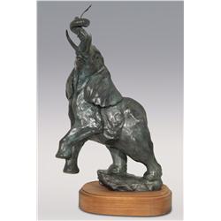 Sherry Sander, bronze, 1985, 18" x 10" x 7", Elephant