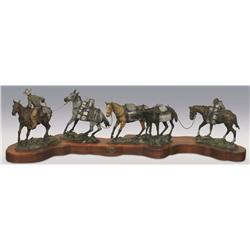 Ken Mayernik, bronze, 1989, 14" x 48", Packed and Primed