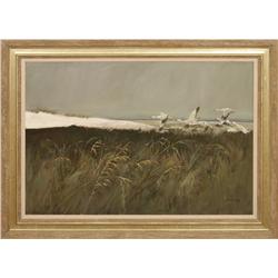 John R. Wilson, oil on board