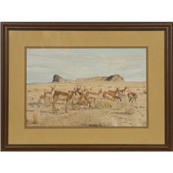 Ray Eyerly, gouache, dated 1959