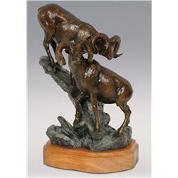 Ralph "Tuffy" Berg, bronze, 1990, 15" x 9 1/2" x 7", Mountain Sheep