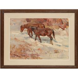 William Reese, oil on board