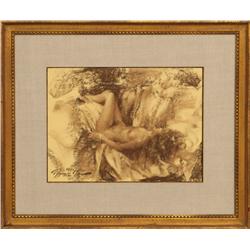 Ramon Kelley, conte crayon on paper