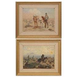 Burt Procter, two oil paintings