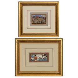 Burt Procter, two oil studies