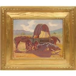 Ferdinand Burgdoff, oil on board