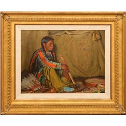 Joseph H. Sharp, oil on canvas