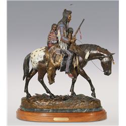 David Manuel, bronze, 26 1/2" x 24 1/2" x 8 1/2", My Heart is Sick and Sad, the Protector