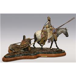 David Manuel, bronze, 1992, 24" x 46" x 23", Toma Gentle Strength