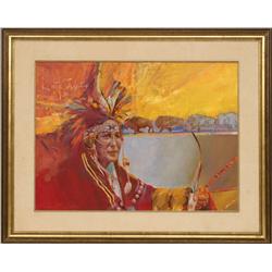 Robert Orduno, oil on board