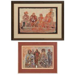 Ann Bowker, four paintings