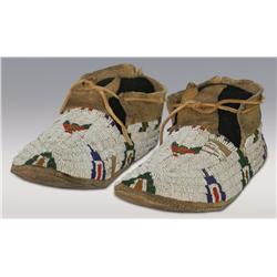 Cheyenne Beaded Moccasins, 19th century