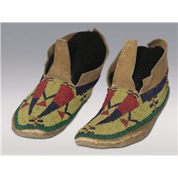 Cheyenne Beaded Moccasins, 19th century