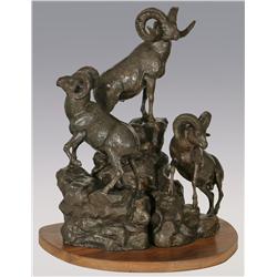 Robert Scriver, bronze, 1960, 20" x 16" x 13", Trophy. Cowboy Artists of America.