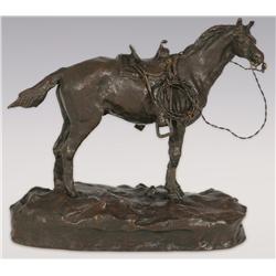 Charles Russell, bronze, 5 1/2" x 6" x 3 1/2", Redbird, RBW, Inc