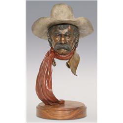 Jerry Snodgrass, bronze, 1993, 19 1/2" x 11", Drover