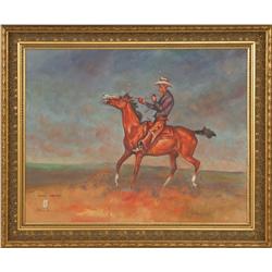 Ace Powell, oil on board