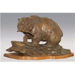 Sandy Scott, bronze, 19" x 35" x 21", Chum Run at Irish Creek