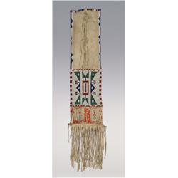 Sioux Quilled and Beaded Bag, 19th century