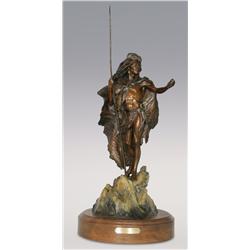 Dan Garrett, Bronze, 26" x 13", Beckoning the Ancient Vision