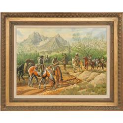 Cecil Smith, oil on board