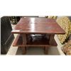 Image 1 : 2 SOLID PINE SQUARE SIDE TABLES