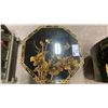 Image 1 : BLACK LACQUER WITH PAINTED FLORAL & WILDLIFE OCTAGON SIDE TABLE CABINET