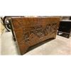 Image 2 : HEAVILY CARVED MAHOGANY ASIAN STORAGE TRUNK