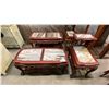 Image 1 : 2PCS. CARVED MAHOGANY WITH MARBLE INSET TOPS COFFEE & END TABLE SET