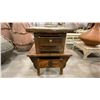 Image 2 : 2 SMALL SINGLE DRAWER ASIAN SIDE TABLES
