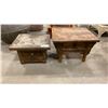 Image 5 : 2 SMALL SINGLE DRAWER ASIAN SIDE TABLES