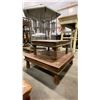 Image 3 : 2 SOLID WOOD WITH METAL ACCENTS ASIAN SIDE TABLES