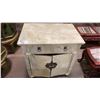Image 1 : ASIAN 2 DRAWER CABINET WITH PAINTED STONE MOTIF