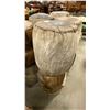 Image 1 : PAIR OF ANIMAL HIDE/LEATHER STOOLS