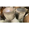 Image 2 : PAIR OF ANIMAL HIDE/LEATHER STOOLS