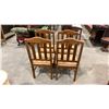 Image 2 : SET OF 4 SOLID WOOD WITH METAL ACCENTS DINING CHAIRS