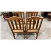 Image 2 : SET OF 4 SOLID WOOD WITH METAL ACCENTS DINING CHAIRS