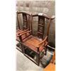 Image 2 : PAIR OF CARVED HARDWOOD ASIAN ARM CHAIRS